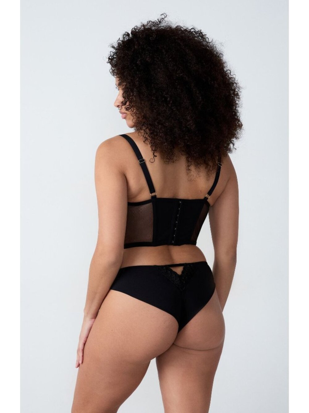 🆕ETAM Obsession Underwire Bustier Bra 34C Black - Picture 2 of 11